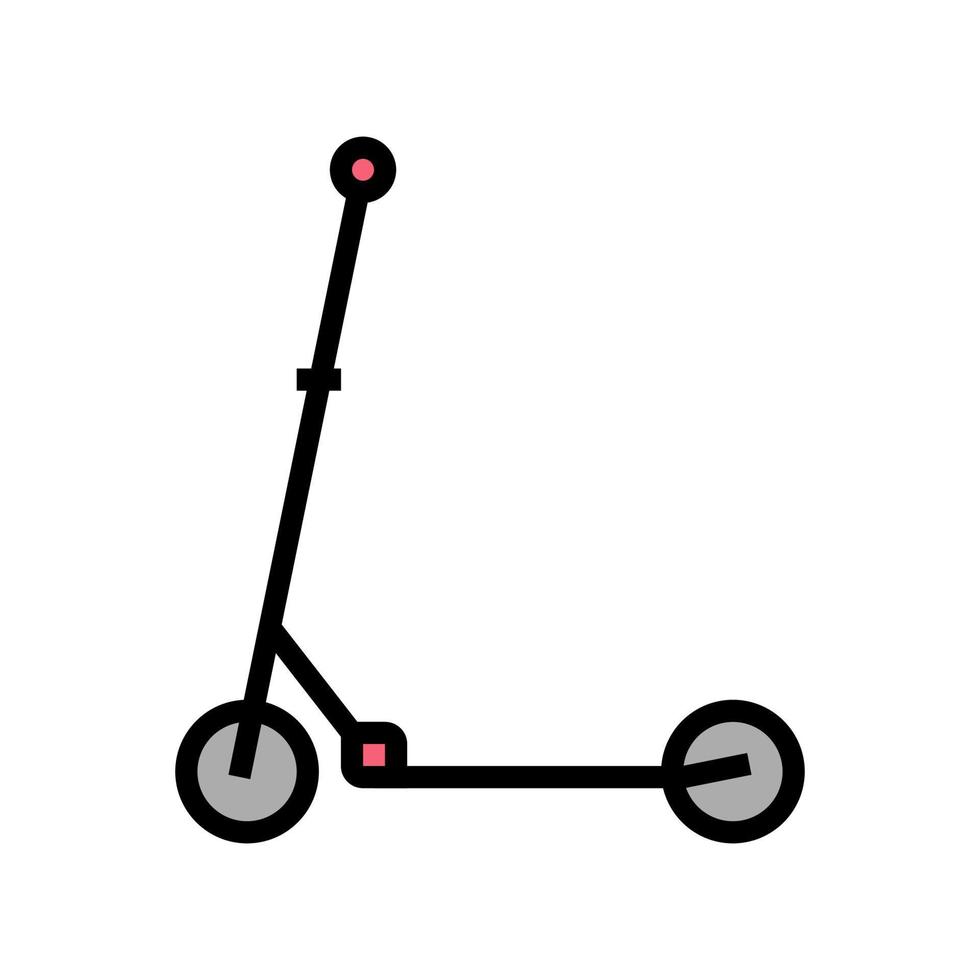 donner un coup scooter enfant loisir Couleur icône vecteur illustration