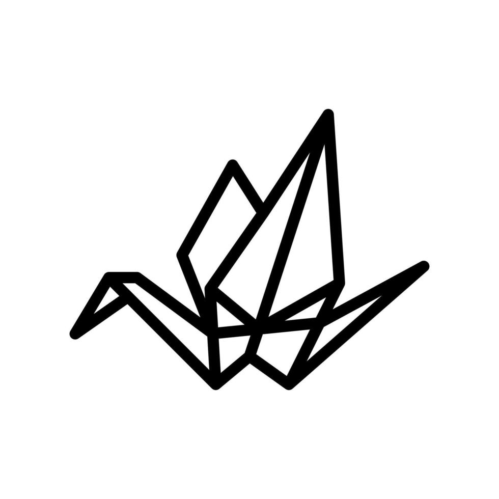 origami enfant loisir ligne icône vecteur illustration