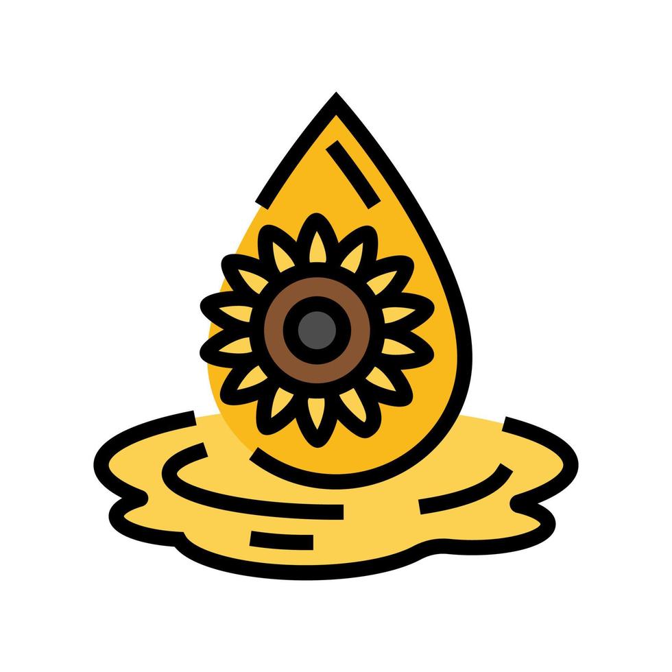 tournesol la graine pétrole liquide Jaune Couleur icône vecteur illustration