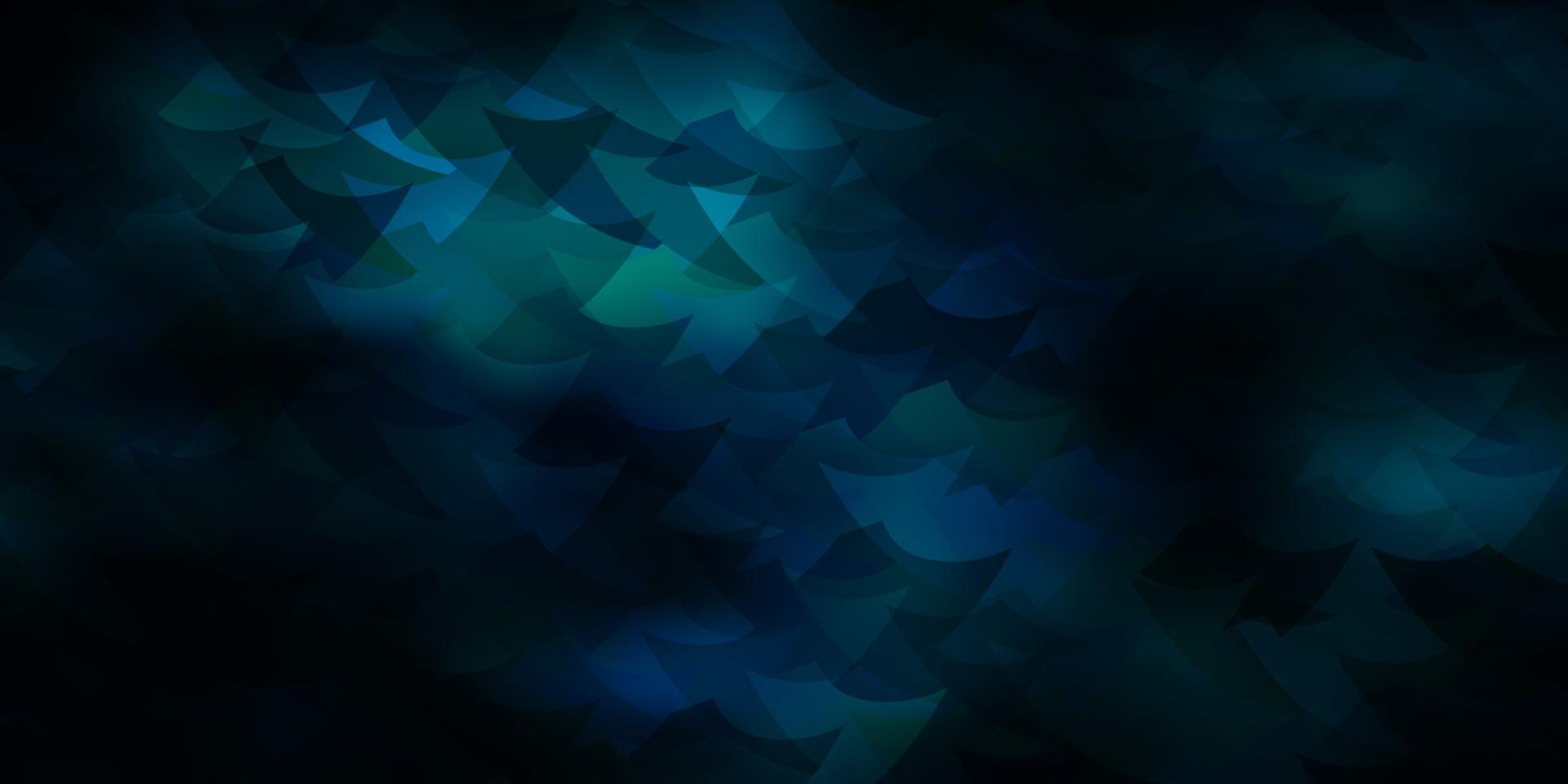 fond de vecteur bleu foncé avec des triangles, des cubes.