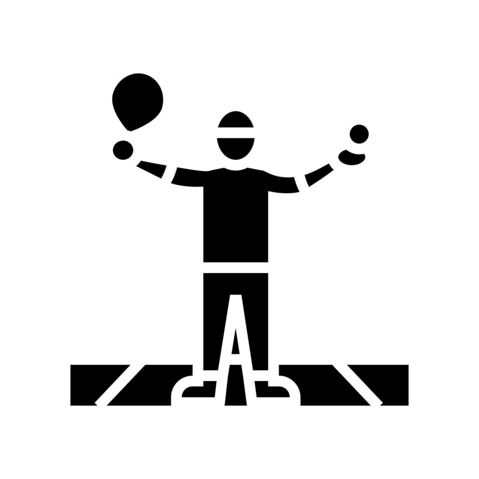 sport enfant amusement glyphe icône vecteur illustration