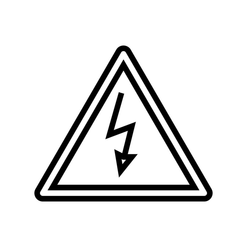 étiquette électricité ligne icône vecteur illustration