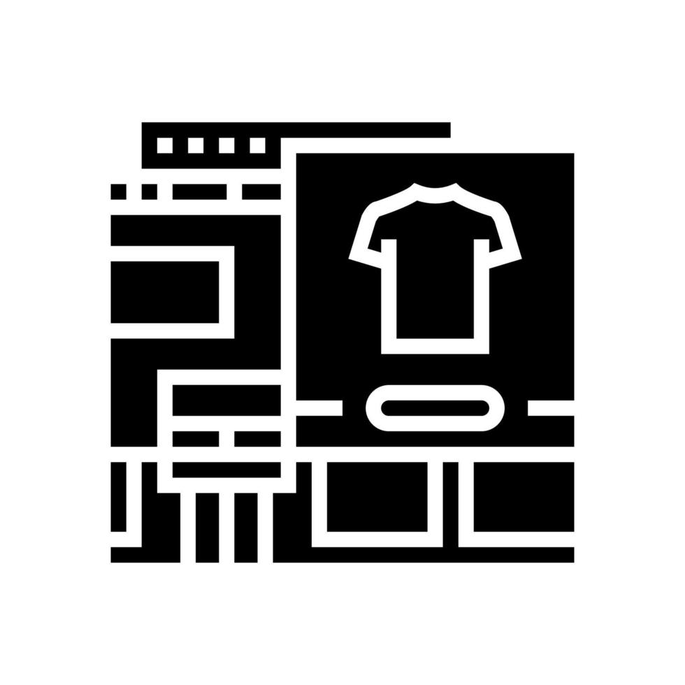 boutique magasin glyphe icône vecteur illustration