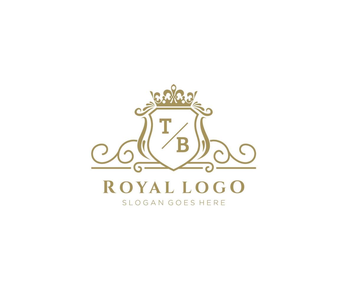 initiale tb lettre luxueux marque logo modèle, pour restaurant, royalties, boutique, café, hôtel, héraldique, bijoux, mode et autre vecteur illustration.
