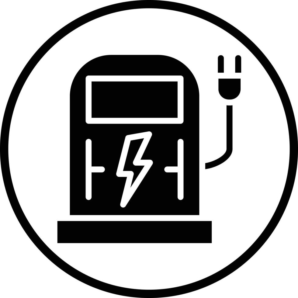 conception d'icône de vecteur de station de charge