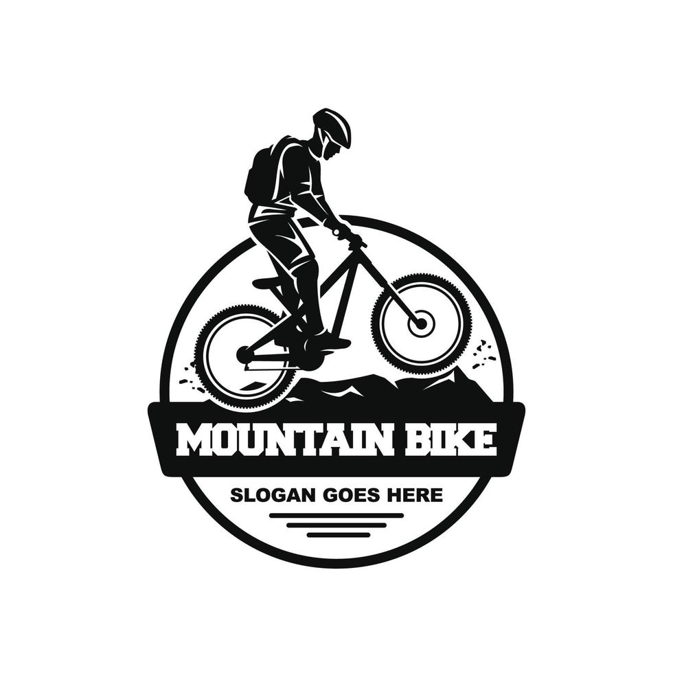 vecteur de conception de logo de vélo de montagne
