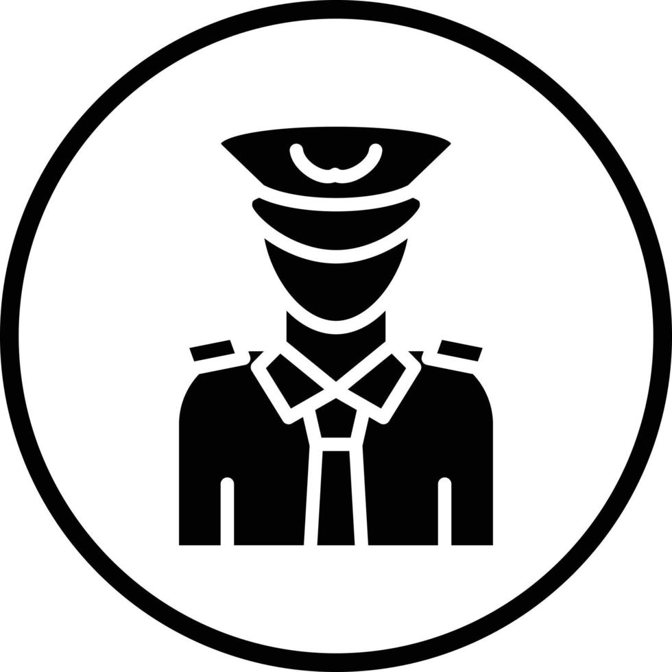 conception d'icône de vecteur de capitaine