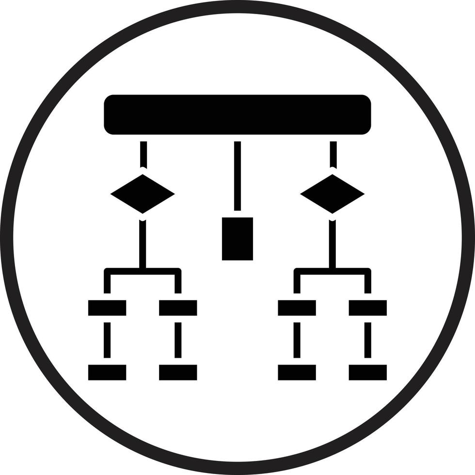 conception d'icône de vecteur d'organigramme