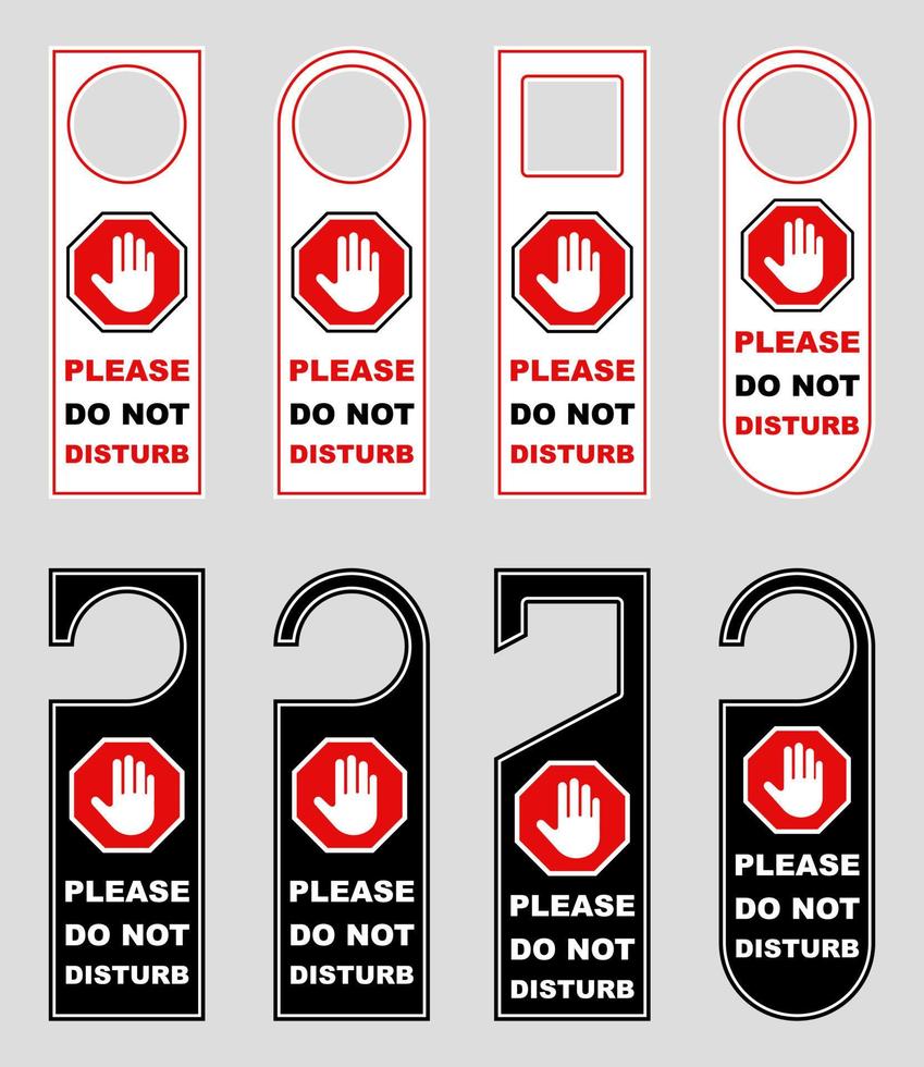 porte cintre faire ne pas déranger manipuler bouton Mots clés Hôtel pièce signalisation Étiquettes main panneaux carte interdiction vecteur