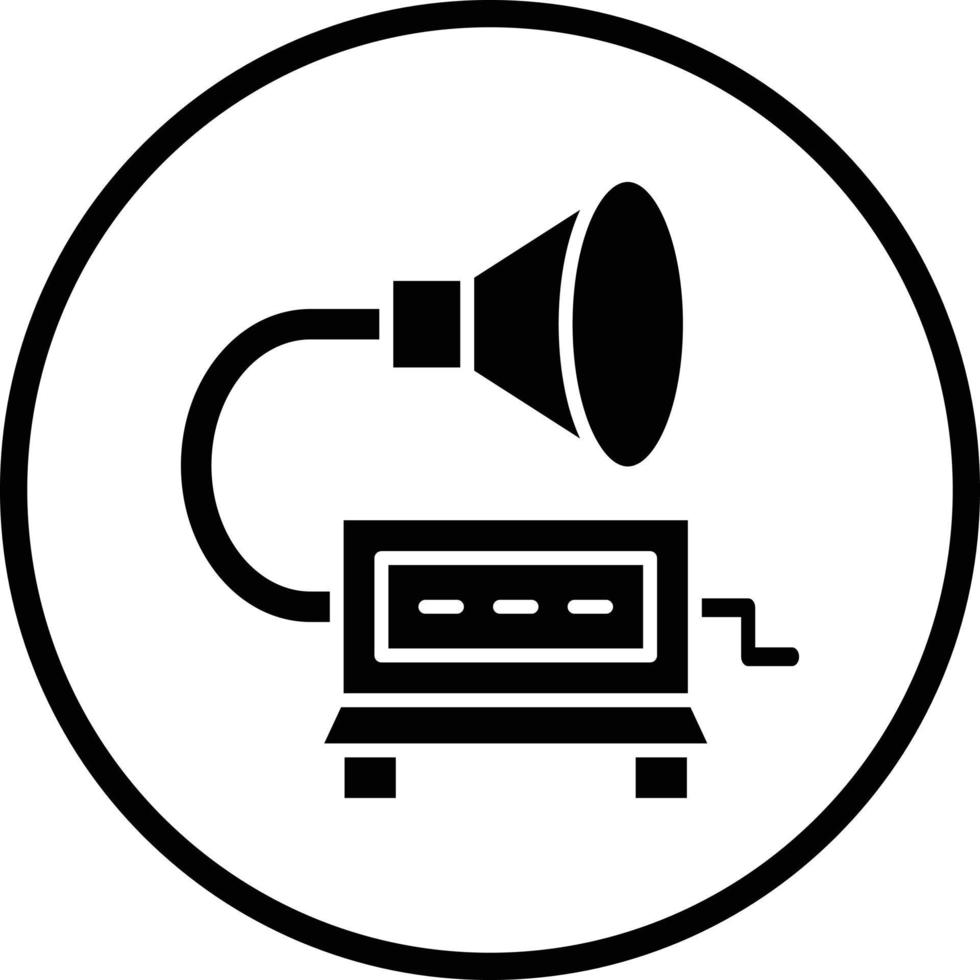 conception d'icône de vecteur de gramophone