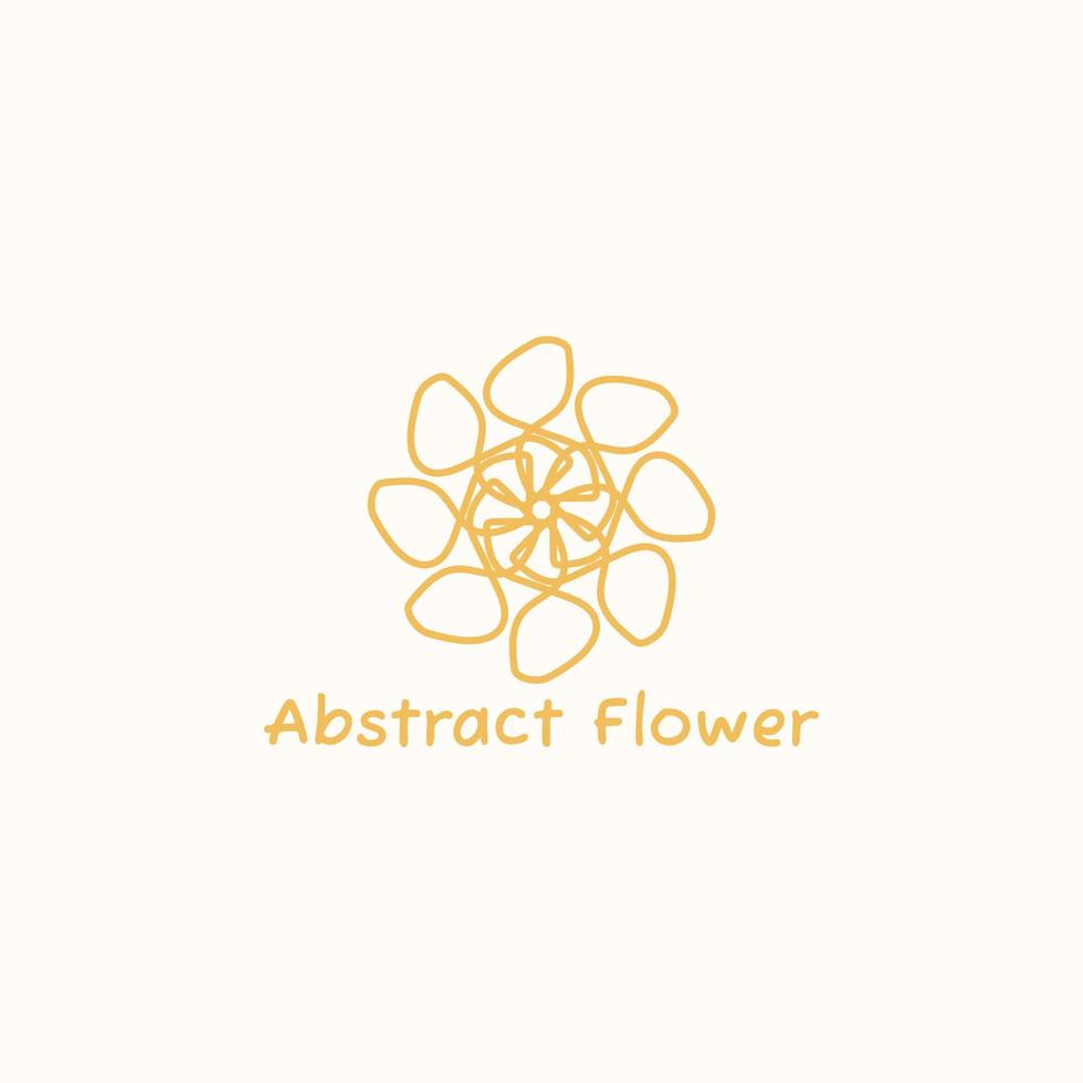 fleur logo fabriqué de abstrait lignes. vecteur