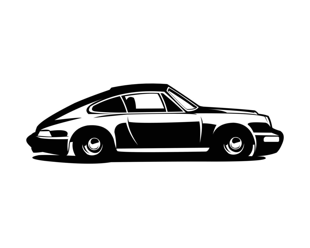 vecteur illustration isolé silhouette de prime européen voiture véhicule. meilleur pour terre en relation les industries