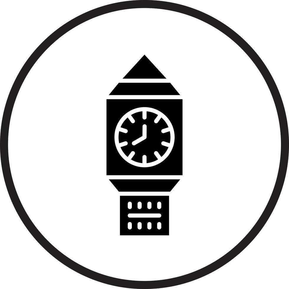 l'horloge la tour vecteur icône conception