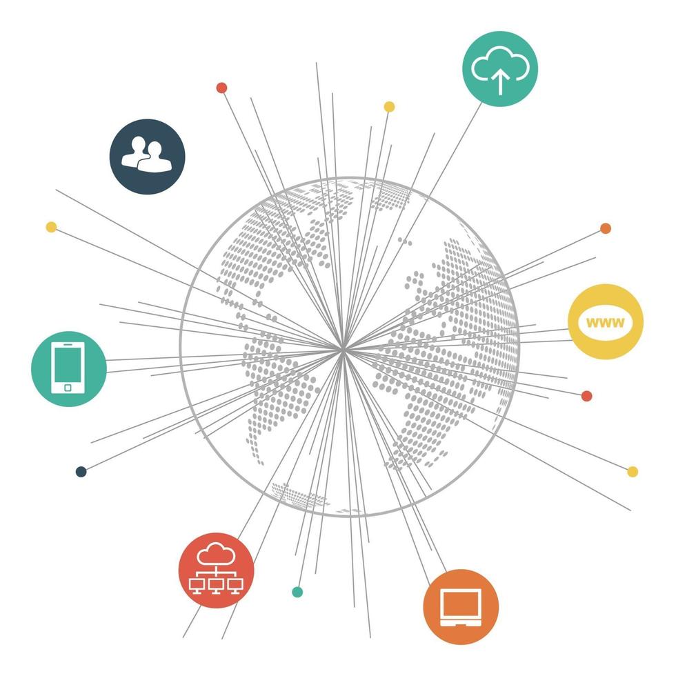 connexion mondiale numérique vecteur