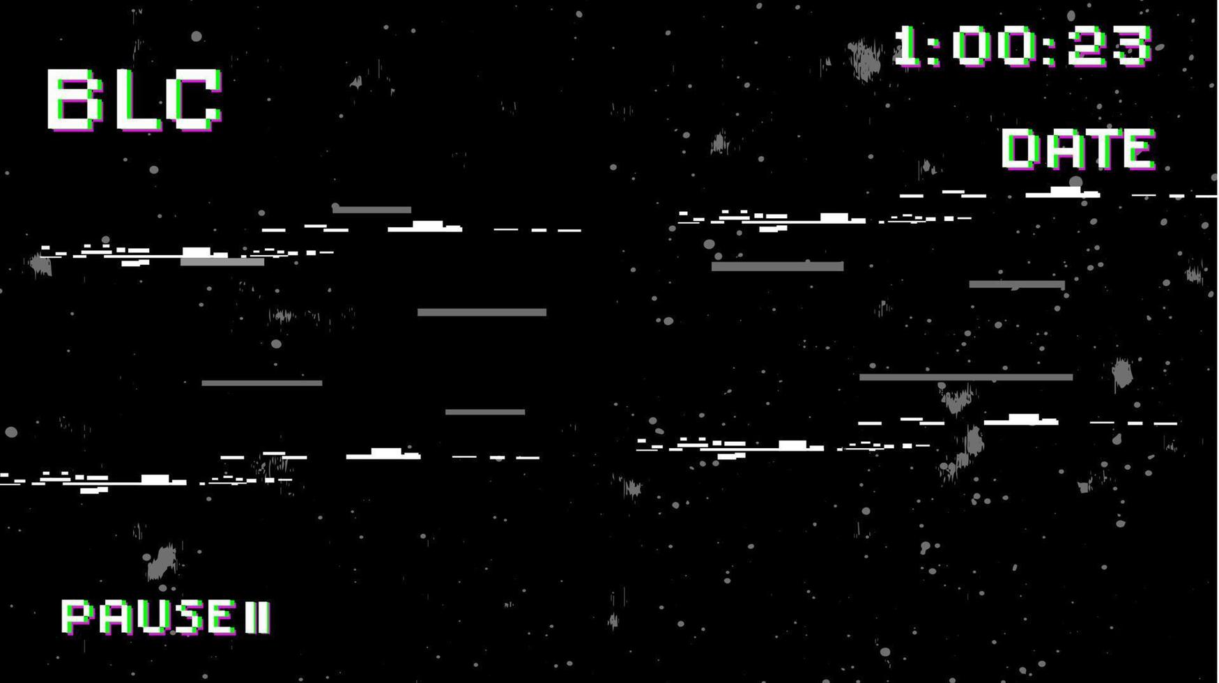 vhs cassé vidéo caméra Cadre vecteur