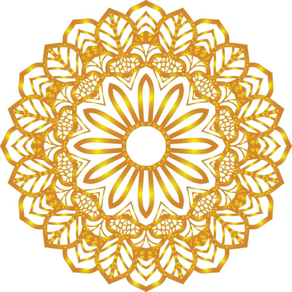 d'or spirituel symbole rond ornement mandala vecteur