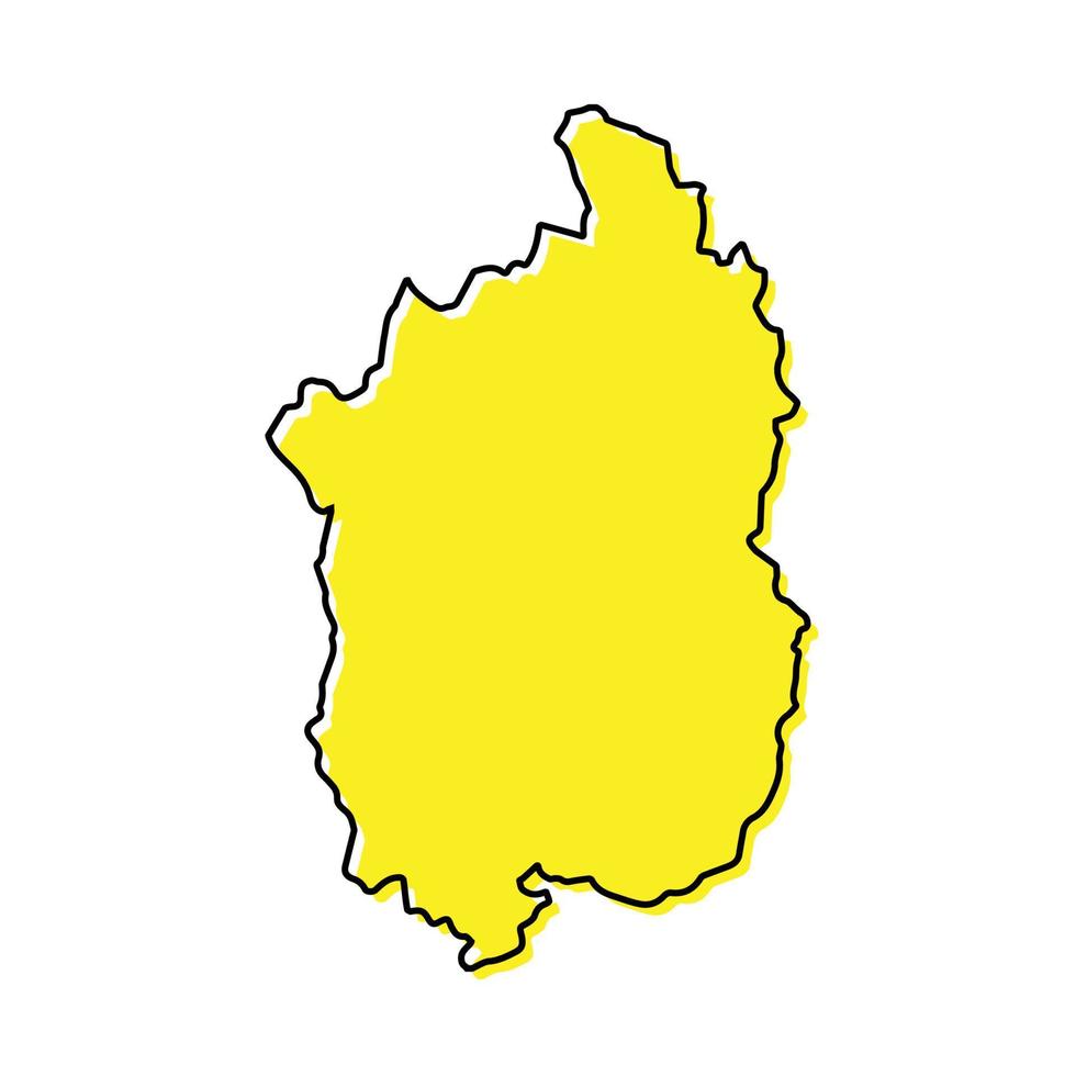 Facile contour carte de shiga est une Préfecture de Japon vecteur