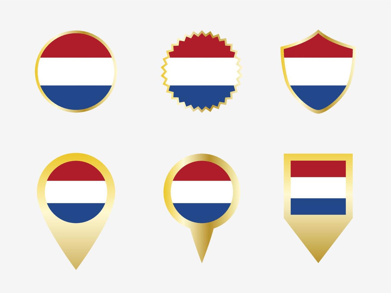 vecteur drapeau ensemble de Pays-Bas.