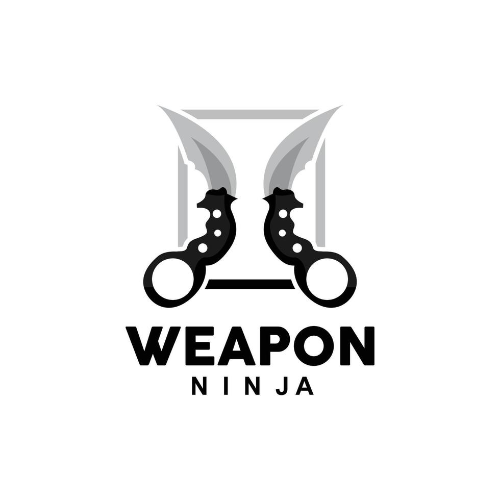 arme logo, traditionnel arme karambit vecteur, ninja combat outil Facile conception, symbole icône, illustration vecteur