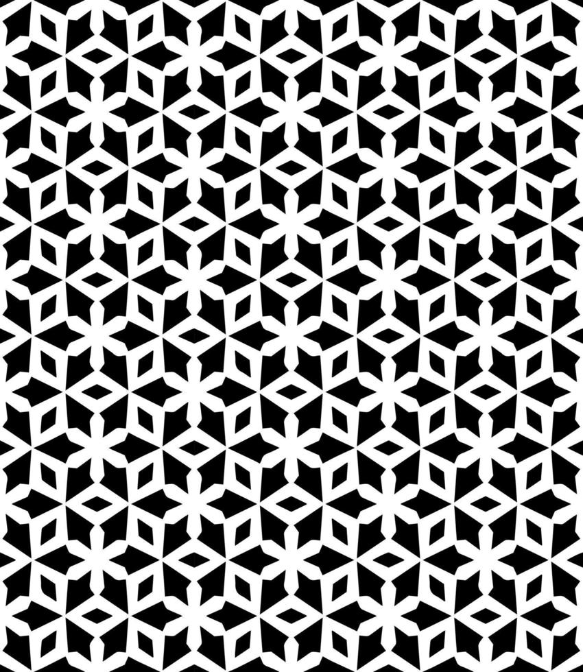 motif abstrait sans couture noir et blanc. arrière-plan et toile de fond. conception ornementale en niveaux de gris. vecteur