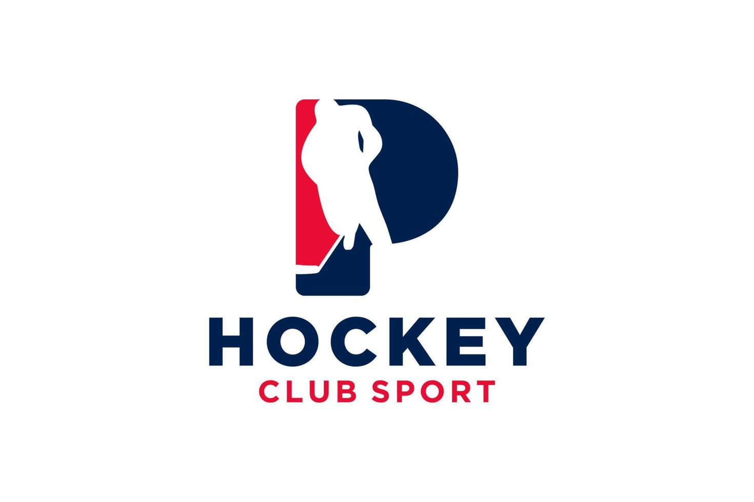 vecteur initiales lettre p avec le hockey Créatif géométrique moderne logo conception.