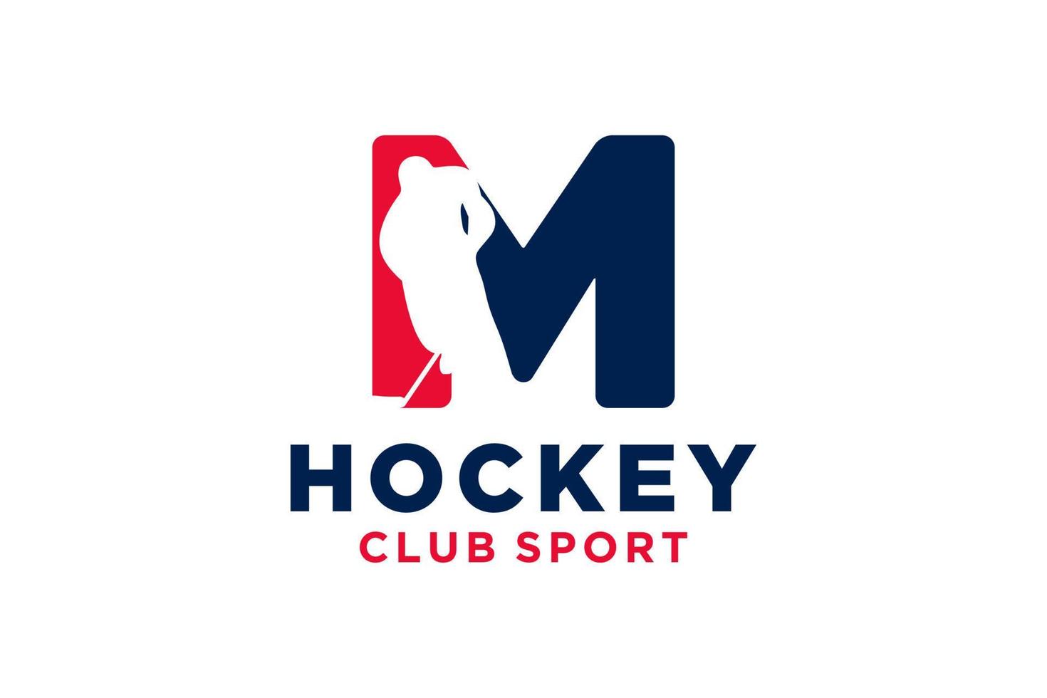 vecteur initiales lettre m avec le hockey Créatif géométrique moderne logo conception.