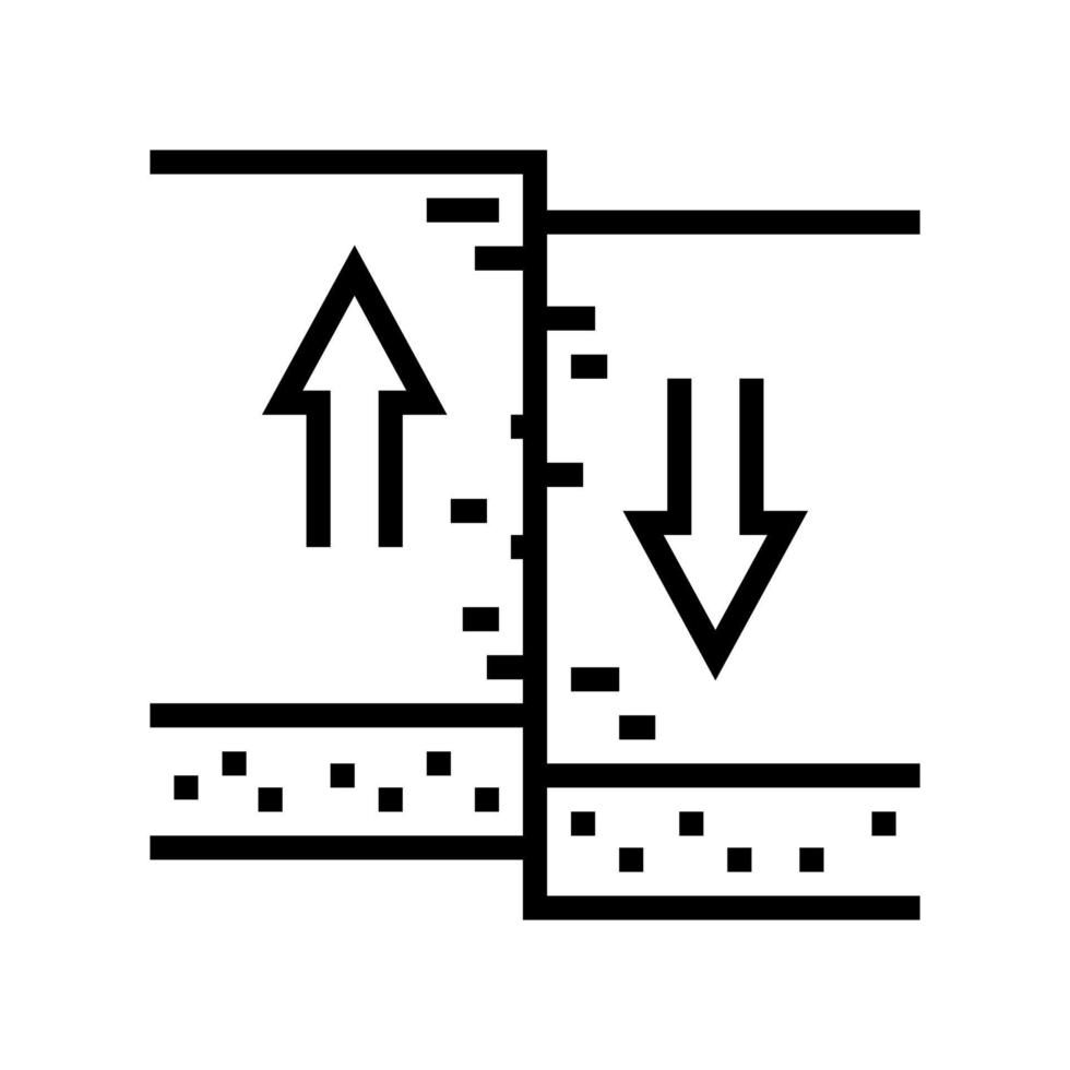 transformer tremblement de terre ligne icône vecteur illustration