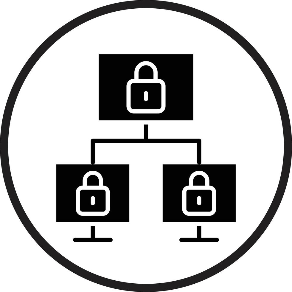 conception d'icône de vecteur de réseau privé