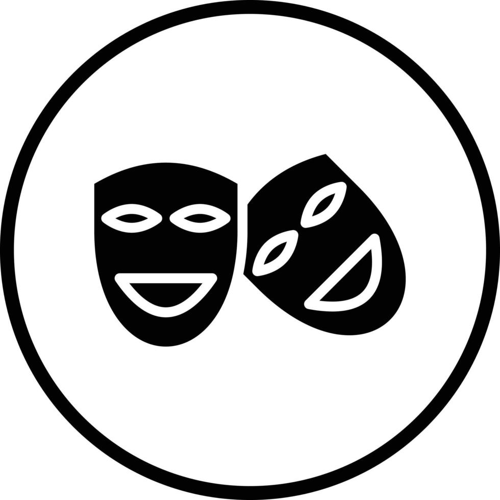 conception d'icône de vecteur de masque de théâtre