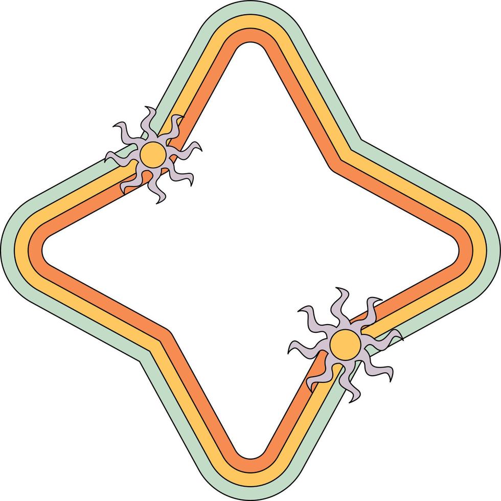 diamant étoile Cadre élément vecteur