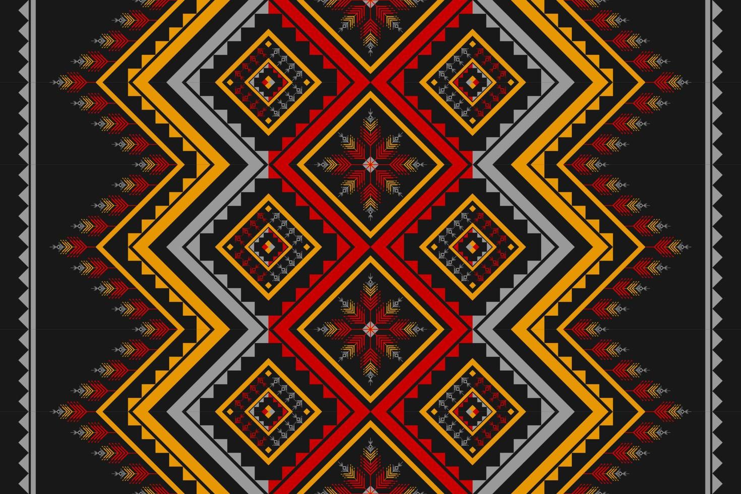 tapis fleur modèle art. géométrique ethnique sans couture modèle dans tribal. Américain, mexicain style. vecteur