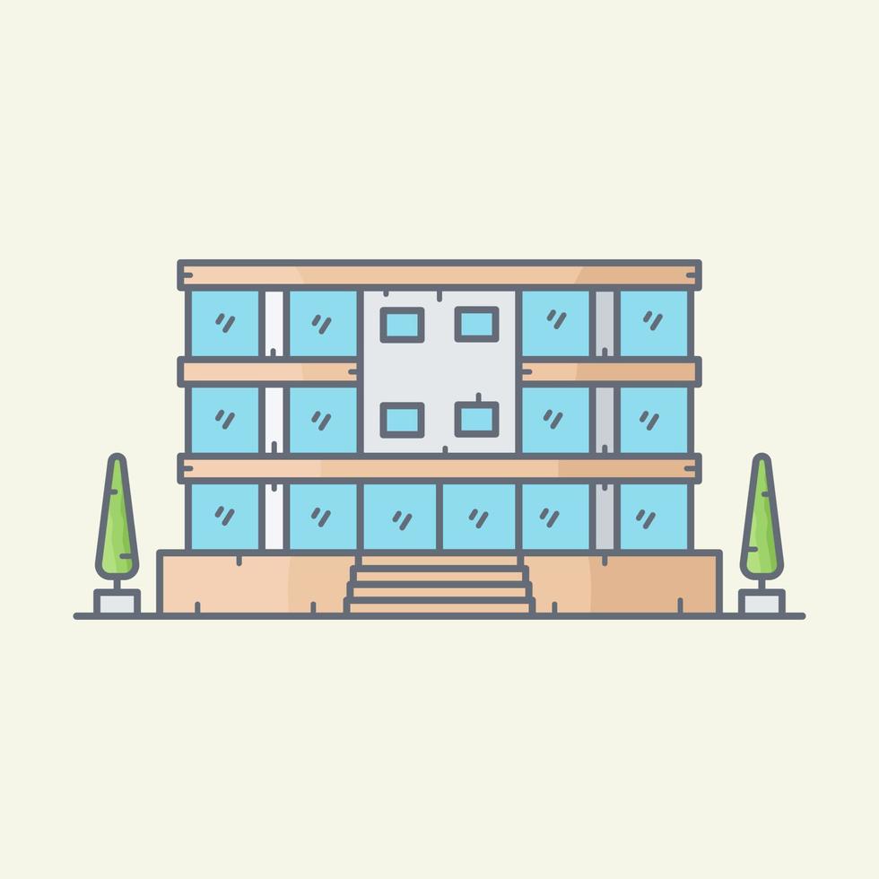 illustration vectorielle de bâtiment d & # 39; appartement vecteur