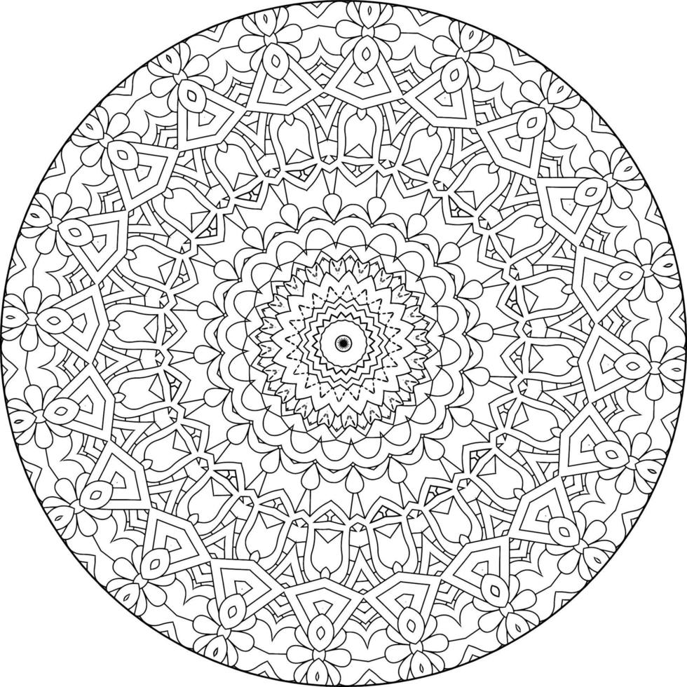 motif de mandala abstrait de vecteur. l'art sur le mur. livre de coloriage motif de dentelle le tatouage. conception pour une conception de chemise de peinture de papier peint et d'autocollant de tuile, ornement décoratif de cercle dans le style oriental ethnique vecteur