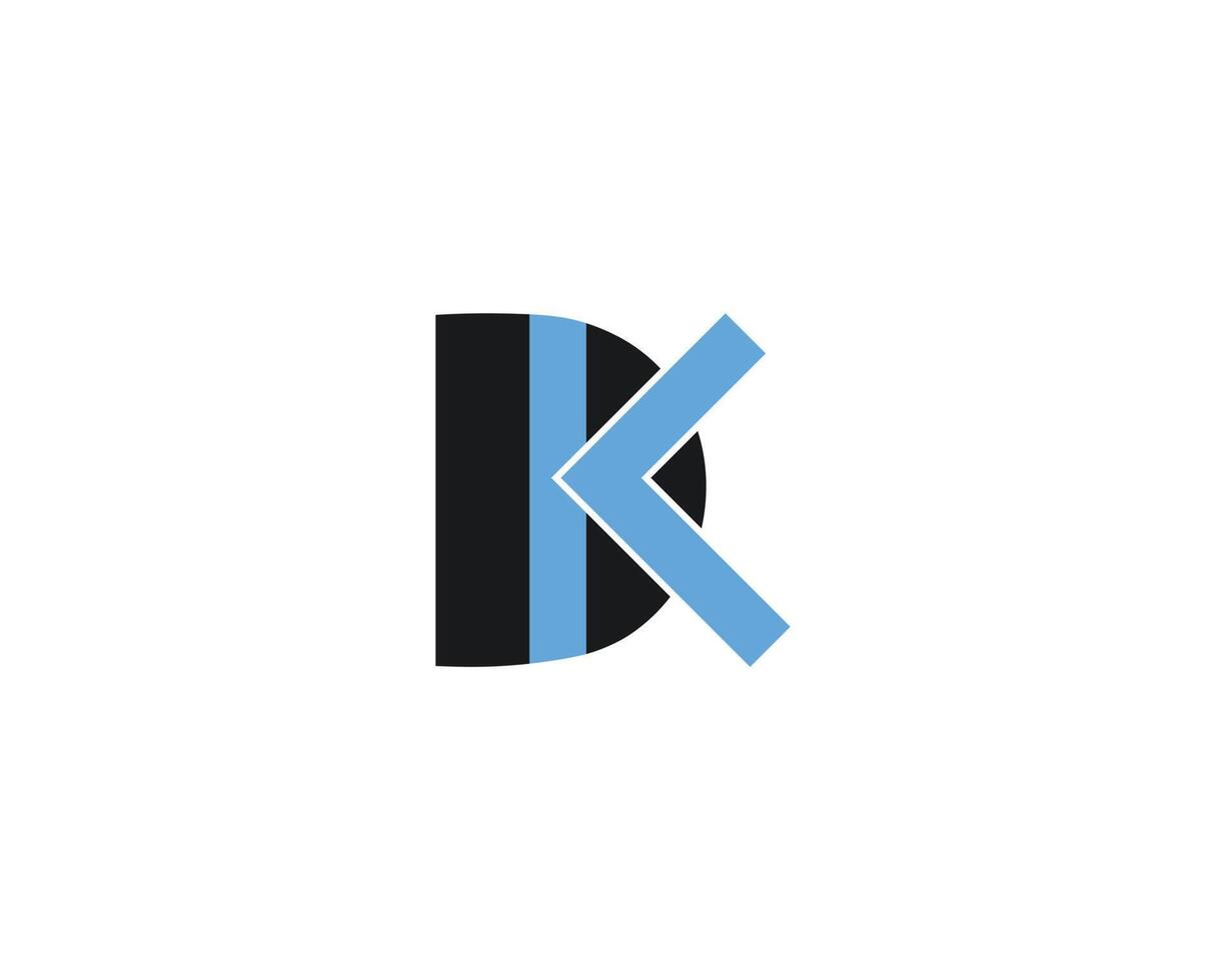 Créatif lettre dk logo conception vecteur modèle