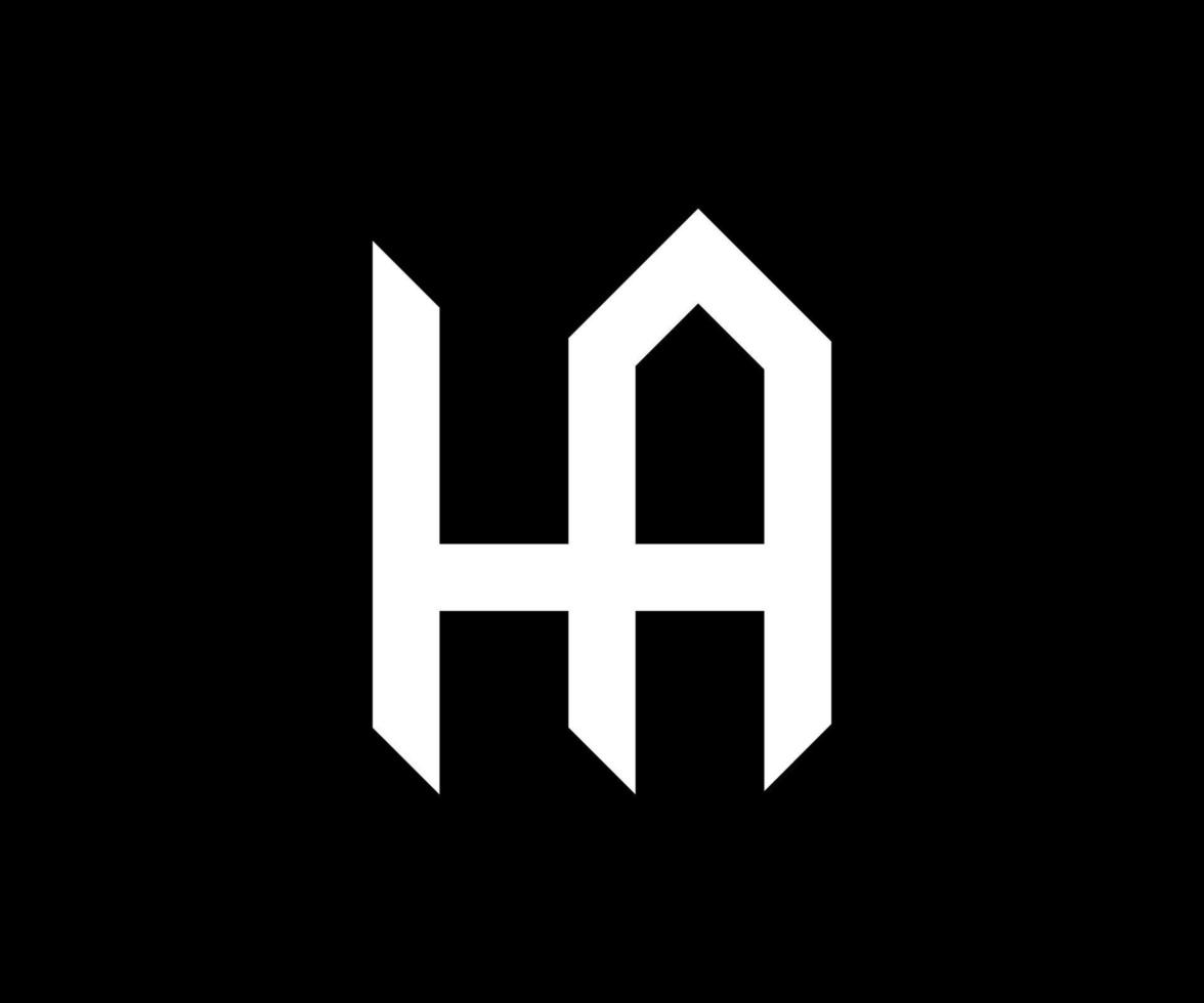 Ha lettre Ha monogramme vecteur logo lettre combinaison marque-lettre. Ha lettre logo conception vecteur