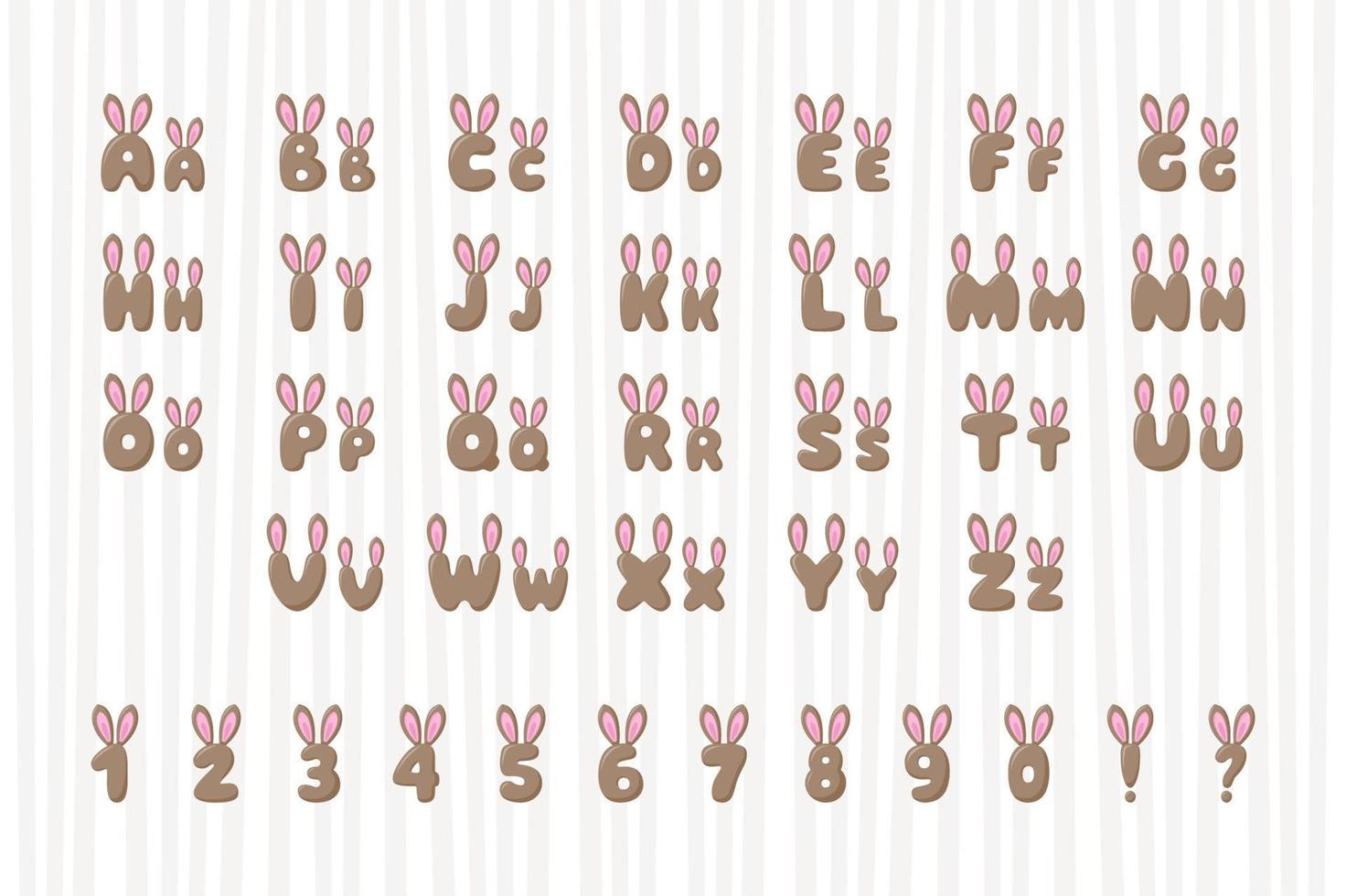 lapin alphabet dans dessin animé style vecteur