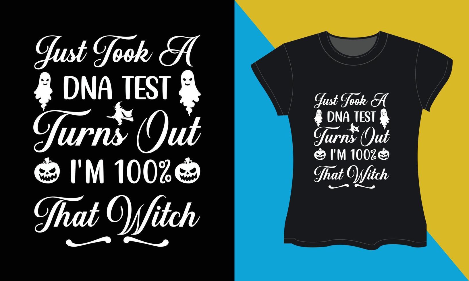 Halloween svg T-shirt conception, juste a pris une ADN tester vecteur