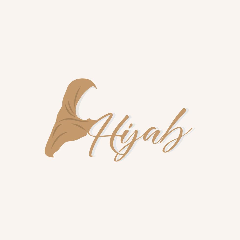 logo hijab, marque de vecteur de produit de mode, conception de boutique hijab pour femmes musulmanes