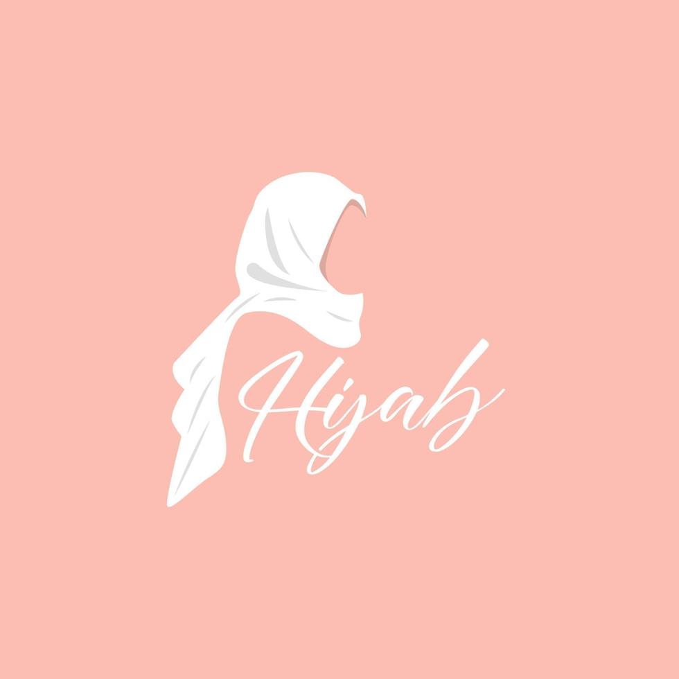 logo hijab, marque de vecteur de produit de mode, conception de boutique hijab pour femmes musulmanes