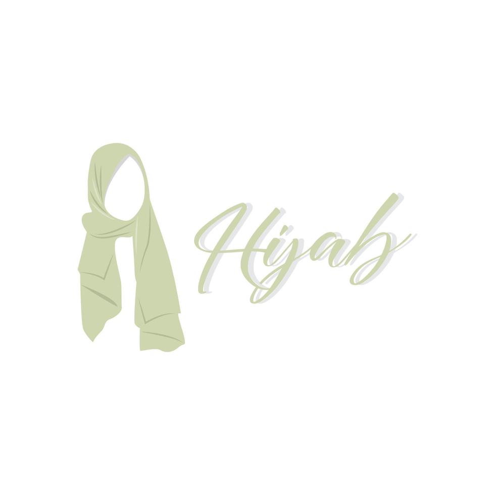 logo hijab, marque de vecteur de produit de mode, conception de boutique hijab pour femmes musulmanes