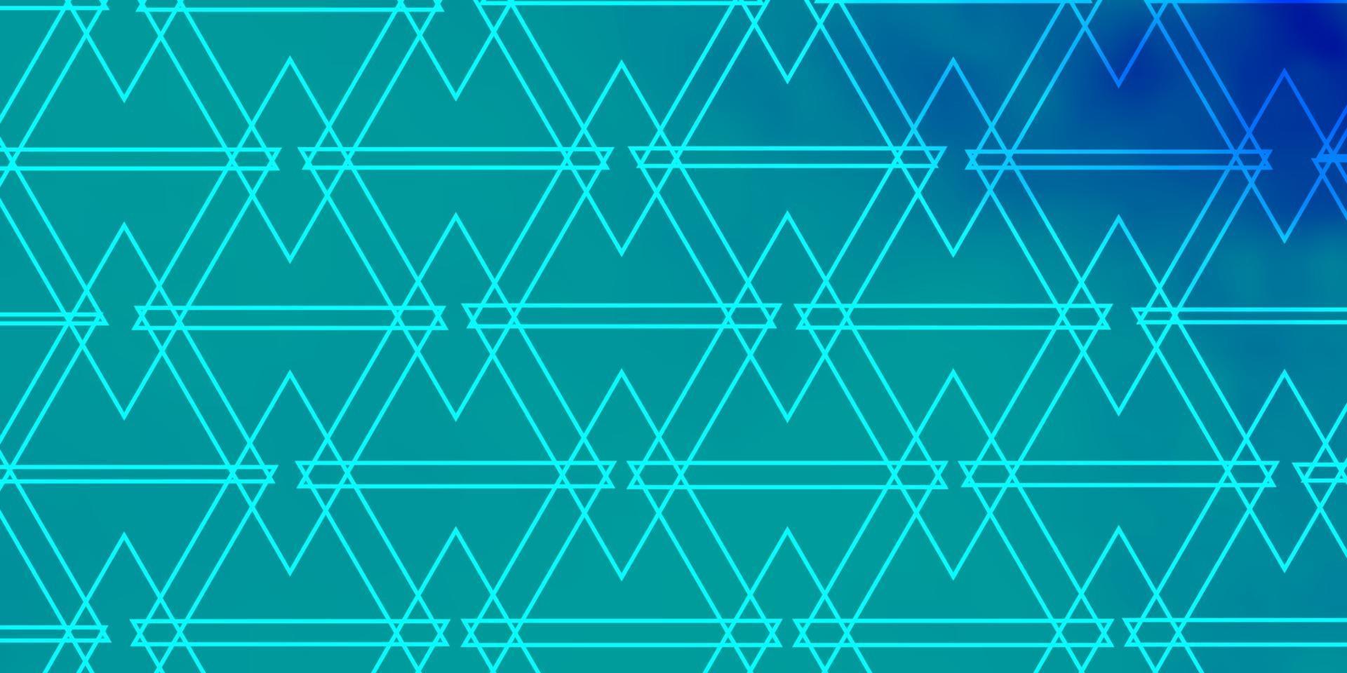 toile de fond de vecteur bleu clair avec des lignes, des triangles.