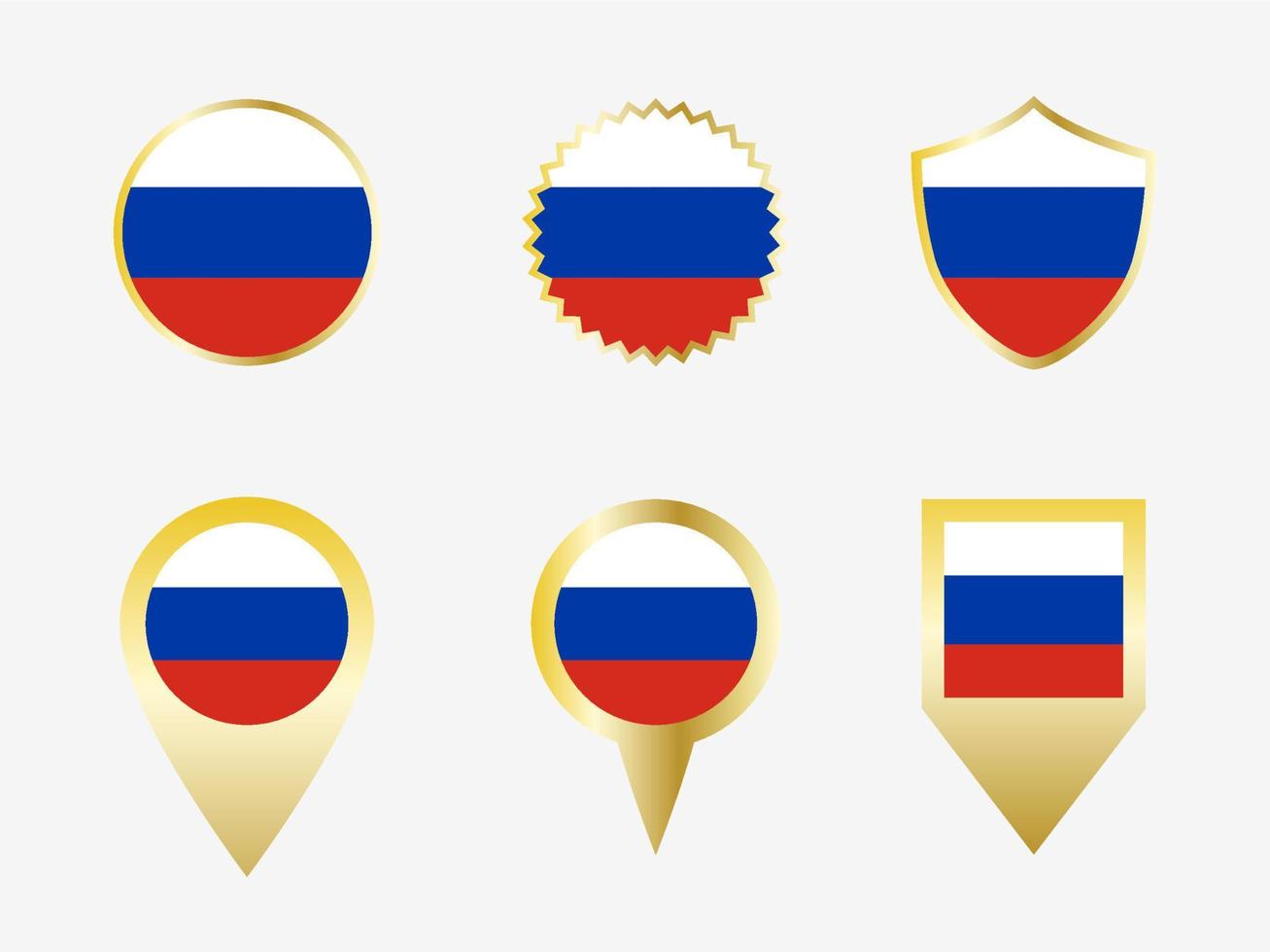 vecteur drapeau ensemble de Russie