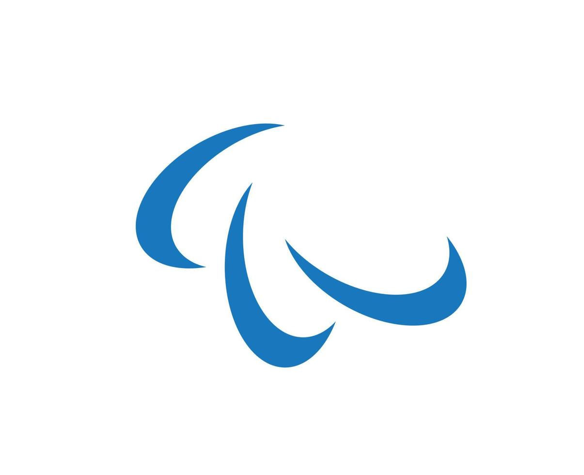 paralympique Jeux officiel symbole logo bleu abstrait conception vecteur illustration