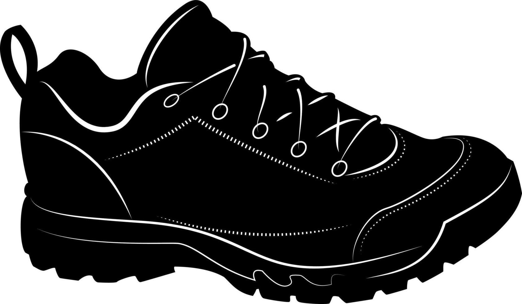 vecteur image de une noir athlétique chaussure