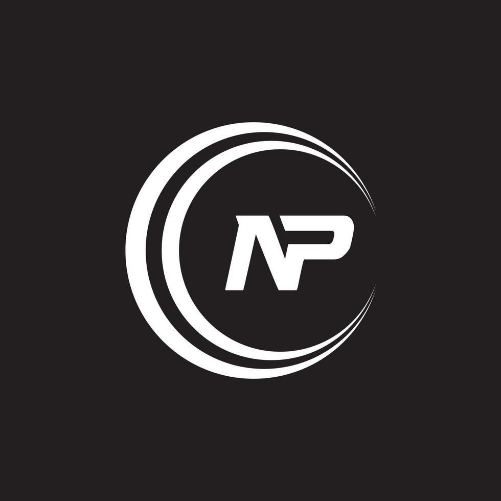 np pn lettre logo conception vecteur modèle