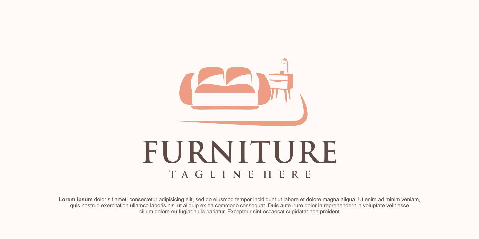 minimaliste meubles logo conception style collection vecteur
