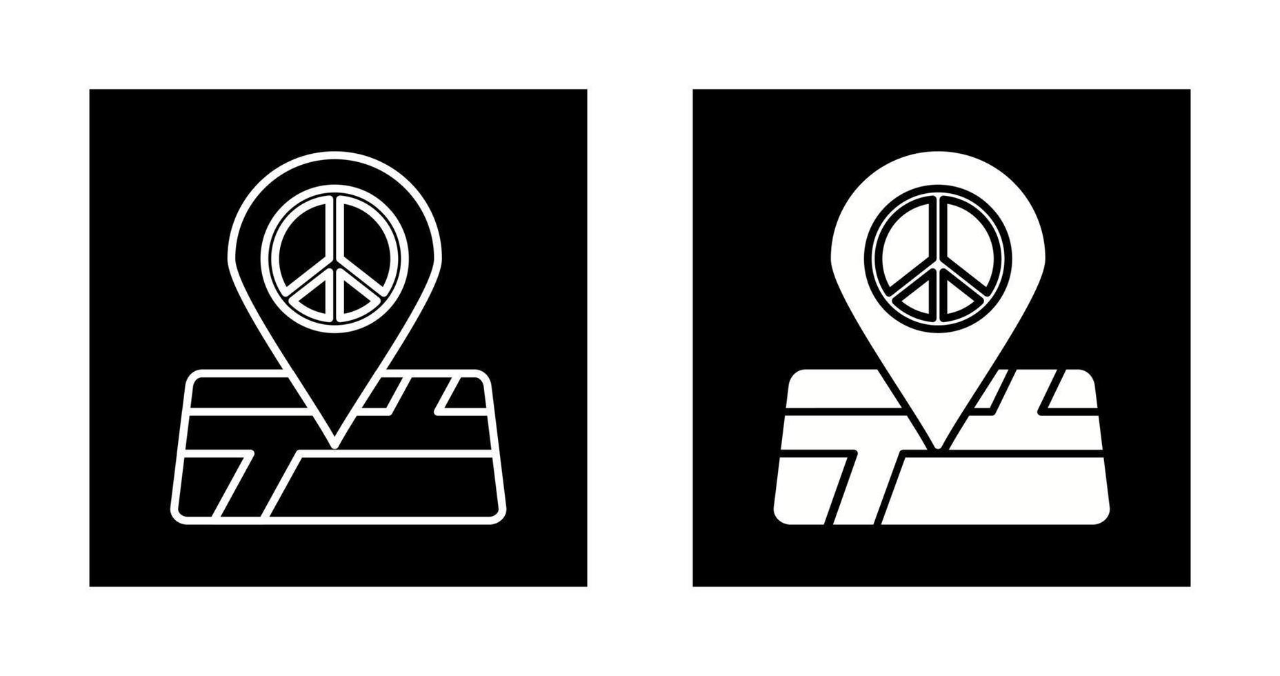 icône de vecteur de localisation de paix