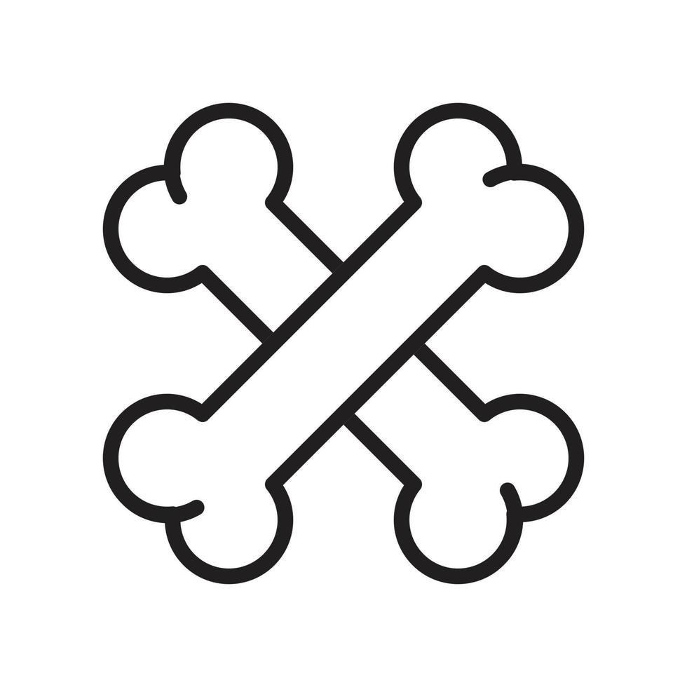 os croisés vecteur icône chien OS pirate logo illustration griffonnage dessin animé
