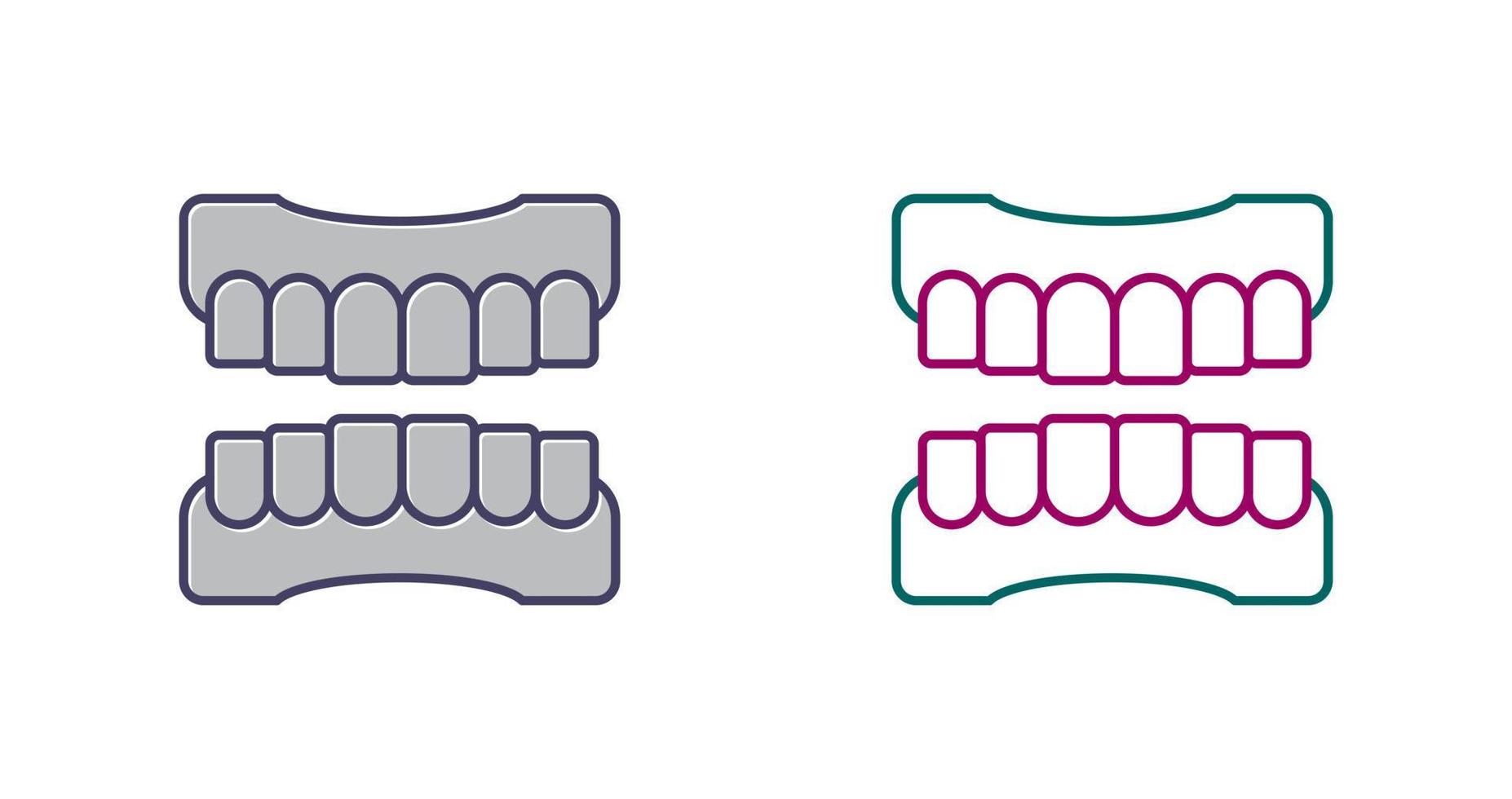 icône de vecteur de dentier