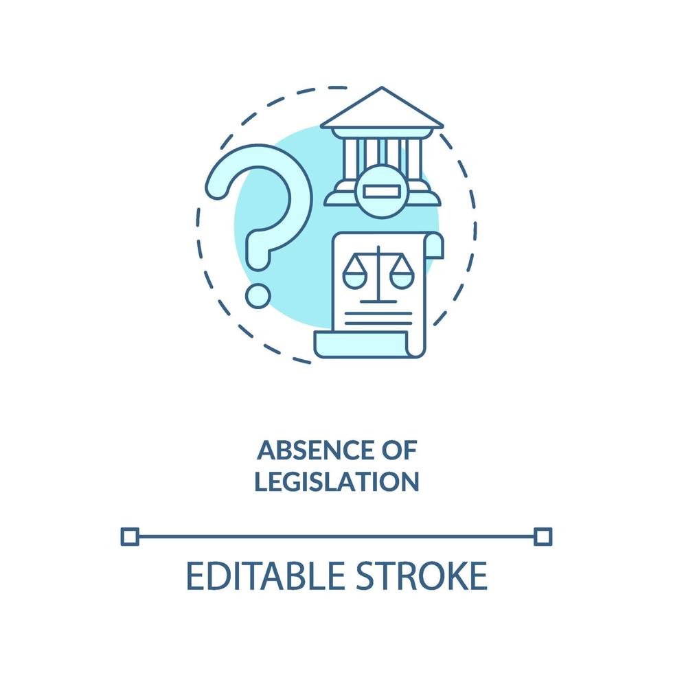icône de concept d & # 39; absence de législation vecteur
